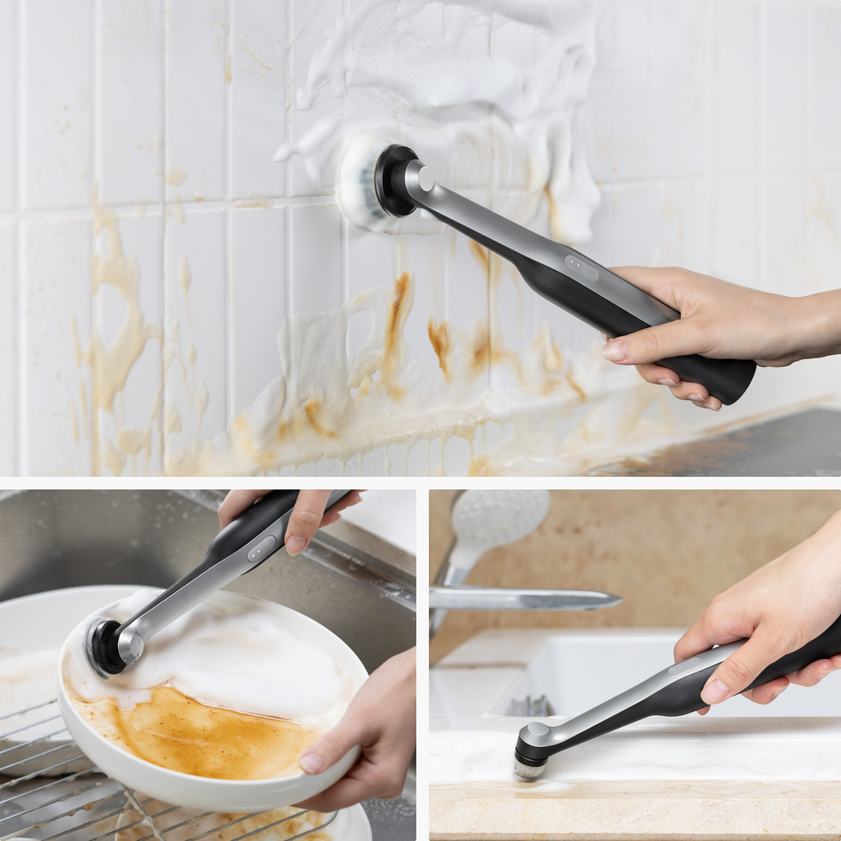 HOTO Wand™ Cordless Spin Scrubber – Grout, Tile & Tub Cleaner