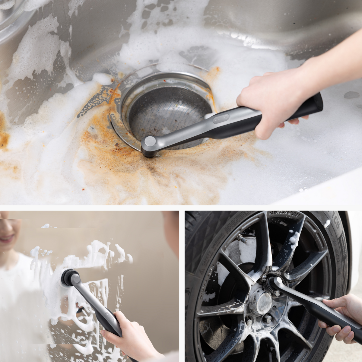 HOTO Wand™ Cordless Spin Scrubber – Grout, Tile & Tub Cleaner