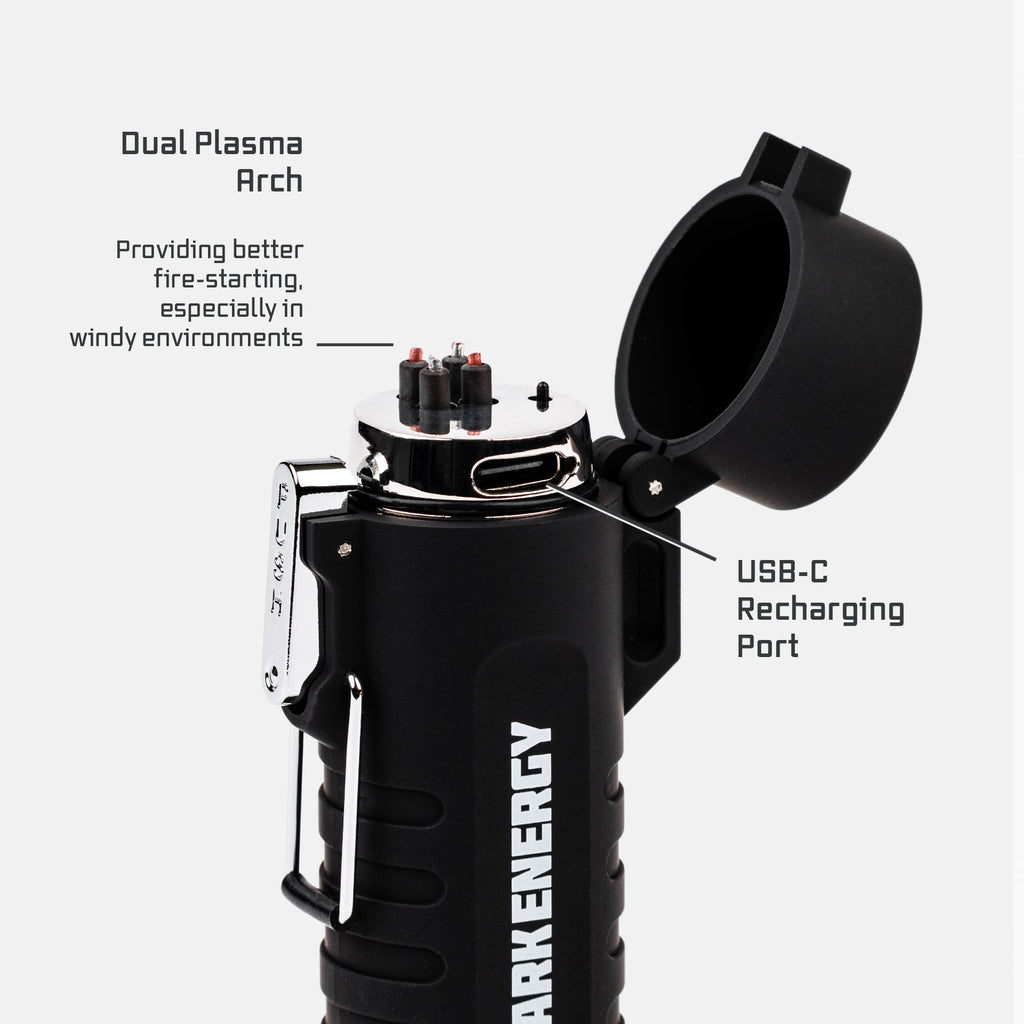 Dark Energy Plasma Lighter – Windproof, USB Rechargeable, Built-In Flashlight