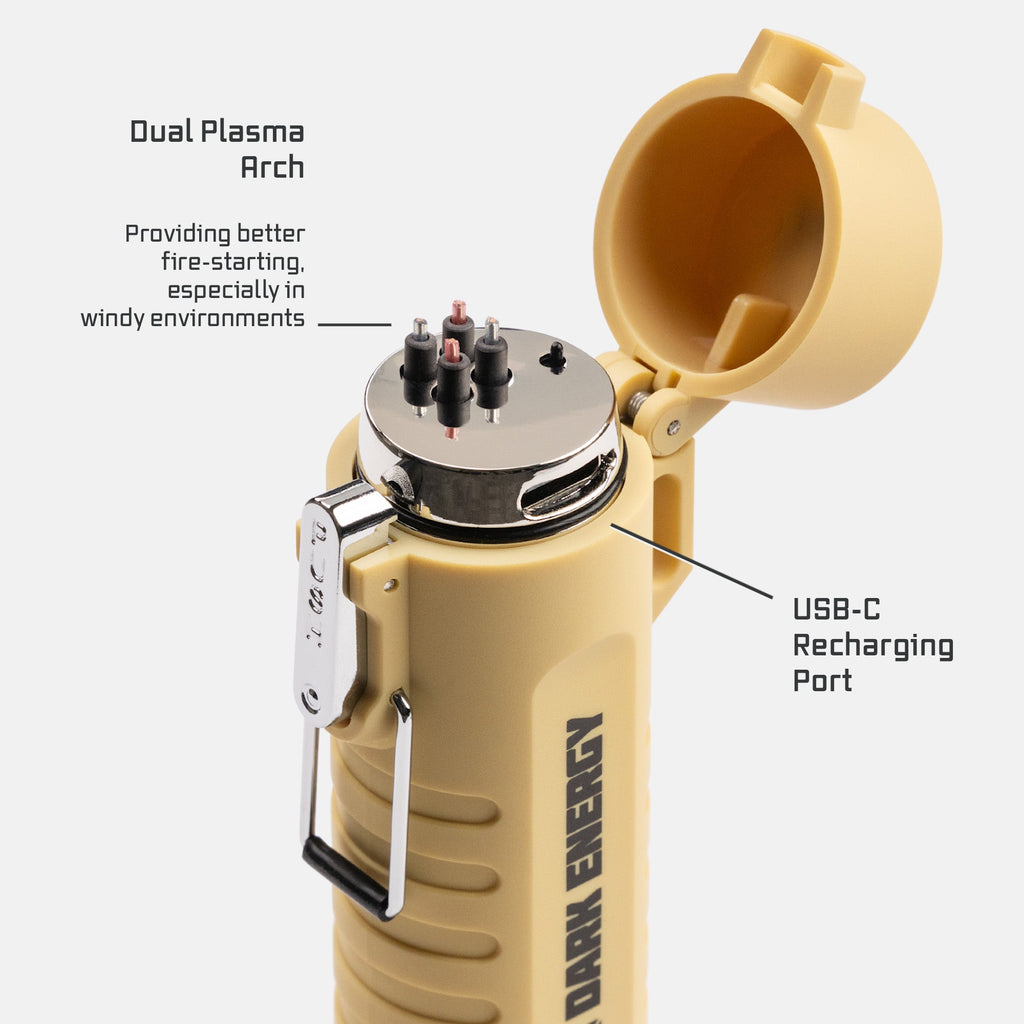 Dark Energy Plasma Lighter – Windproof, USB Rechargeable, Built-In Flashlight