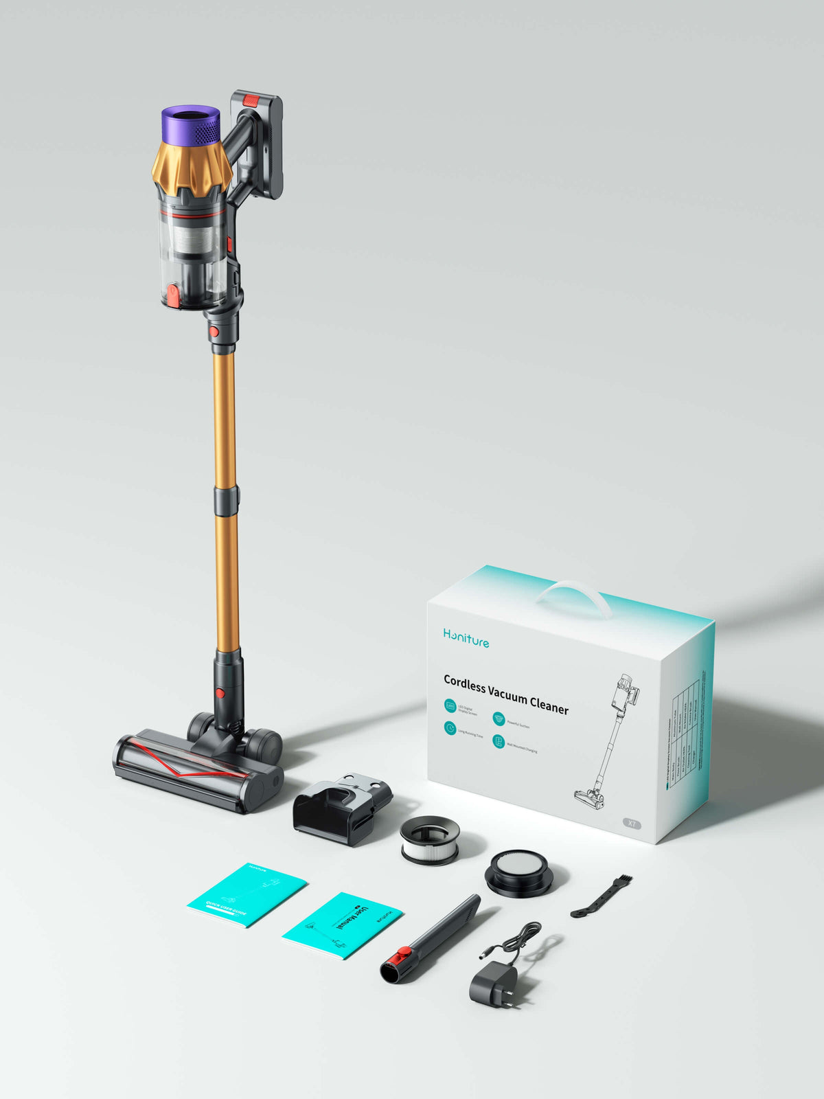 Honiture X7 Cordless Stick Vacuum – 45kPa, 60-Minute Runtime