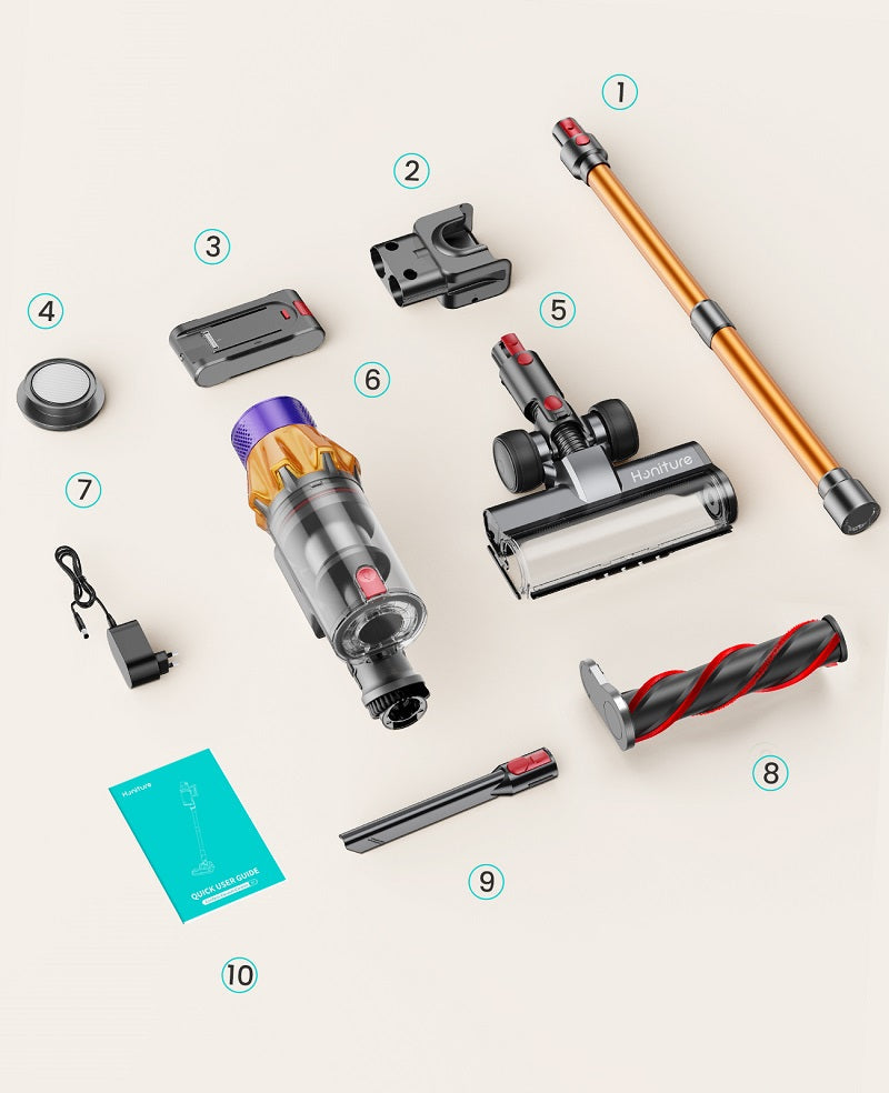 Honiture X7 Cordless Stick Vacuum – 45kPa, 60-Minute Runtime